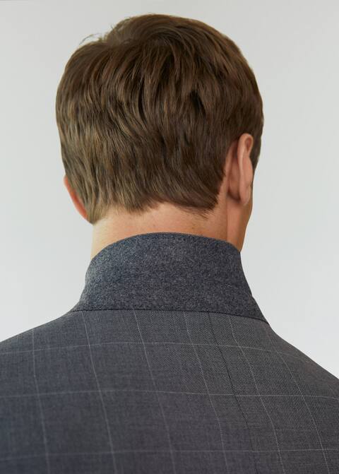 Süper dar kesimli kareli Tailored blazer ceket