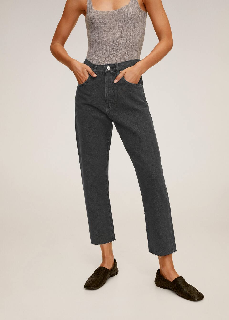 Straight Fit Cropped Jeans Woman Mango Singapore
