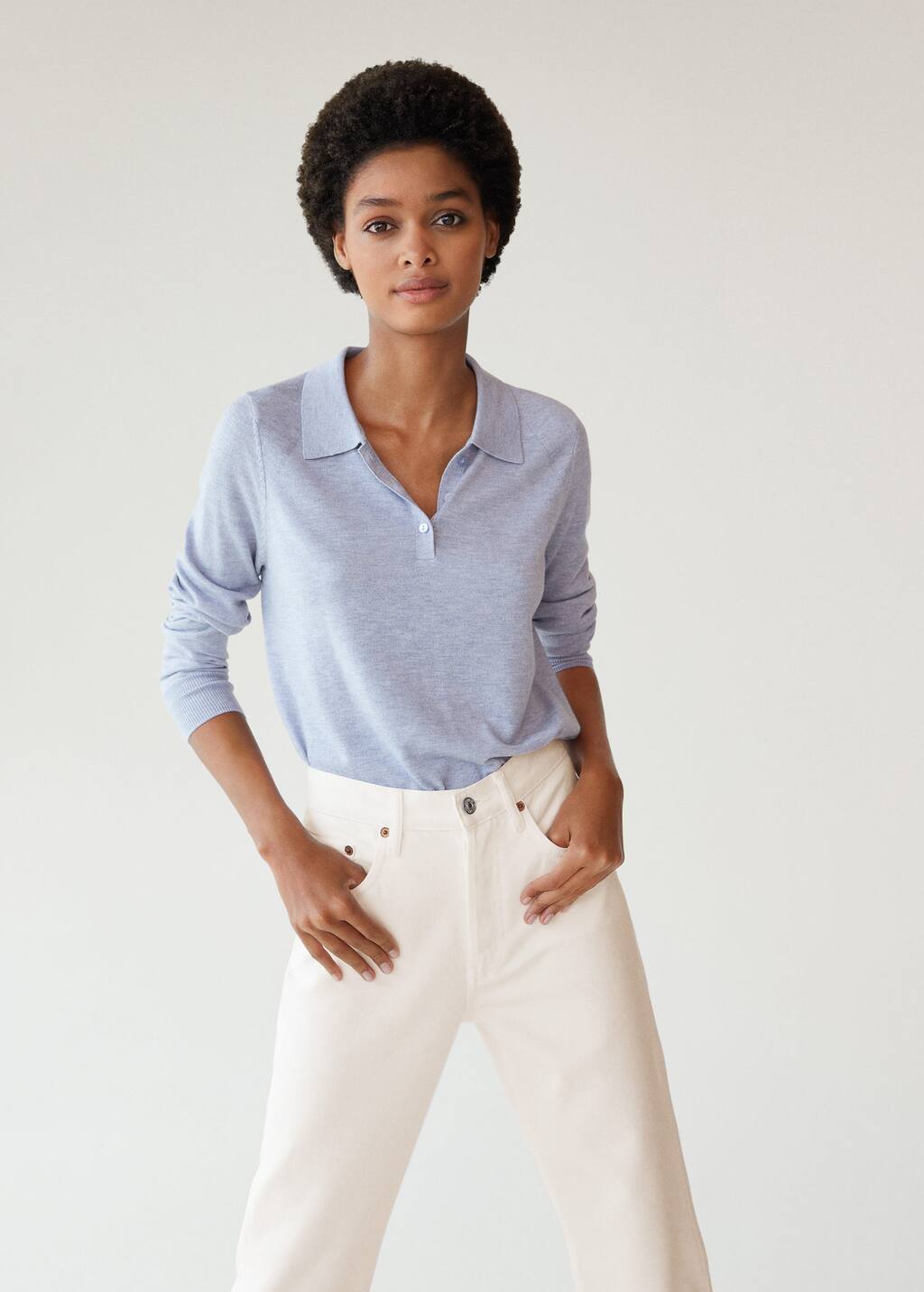 Jeans straight fit crop - Mujer | Mango España