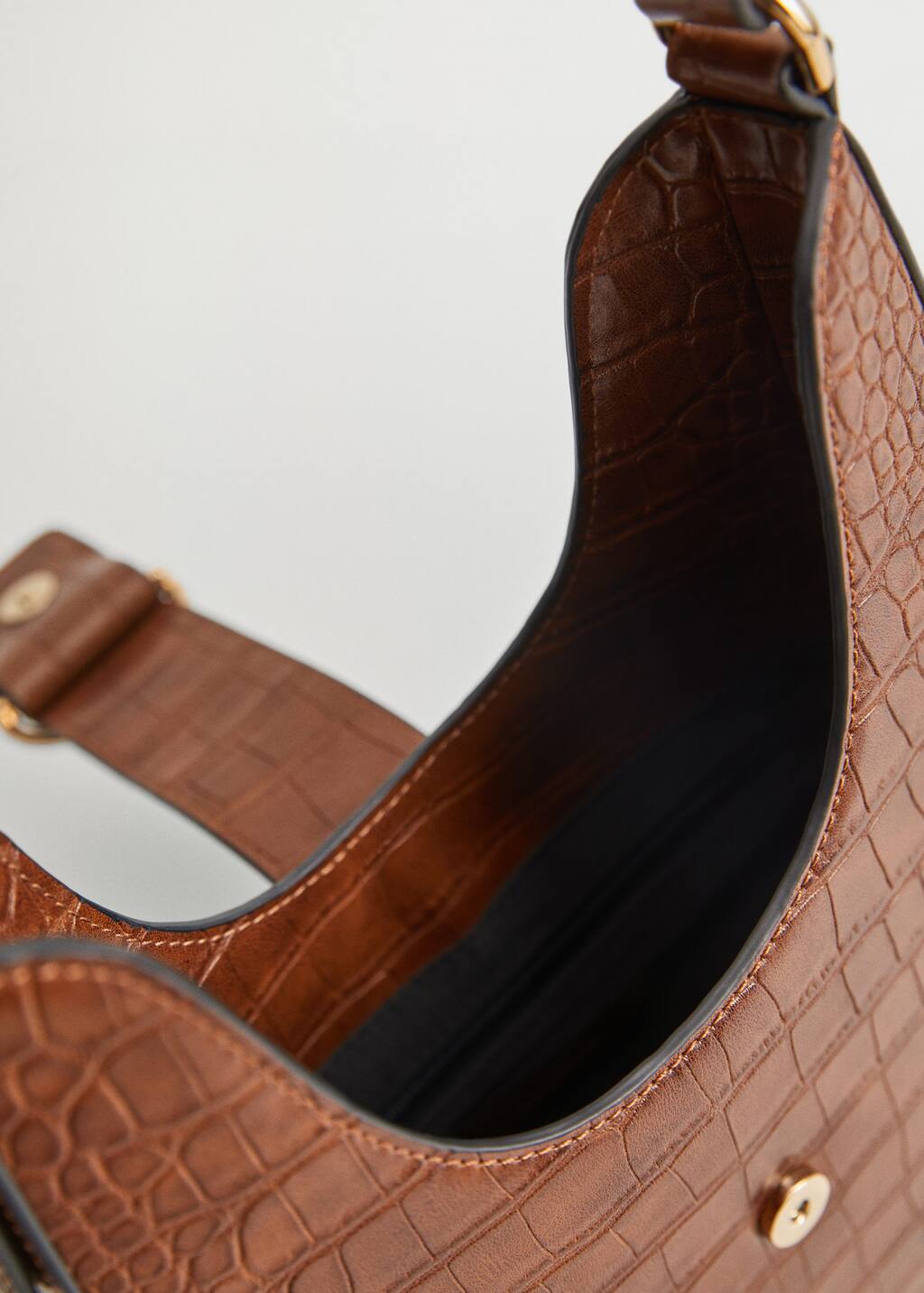 croc effect bolsauette bolsa mango