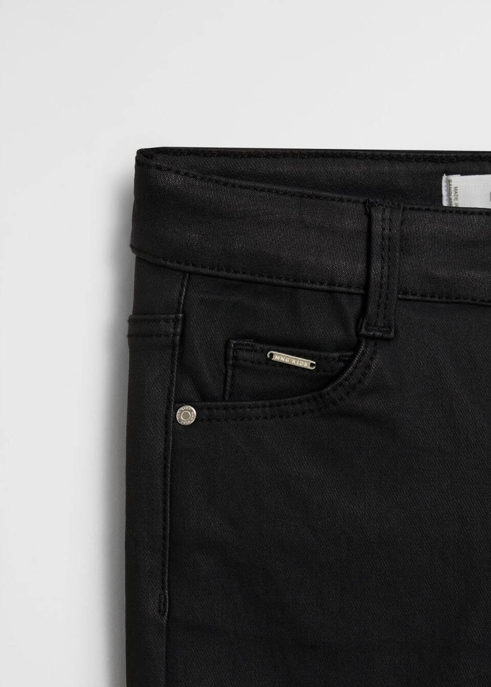 Giris Ruh Kivircik Deri Gorunumlu Pantolon Mango Kensac Thai Com