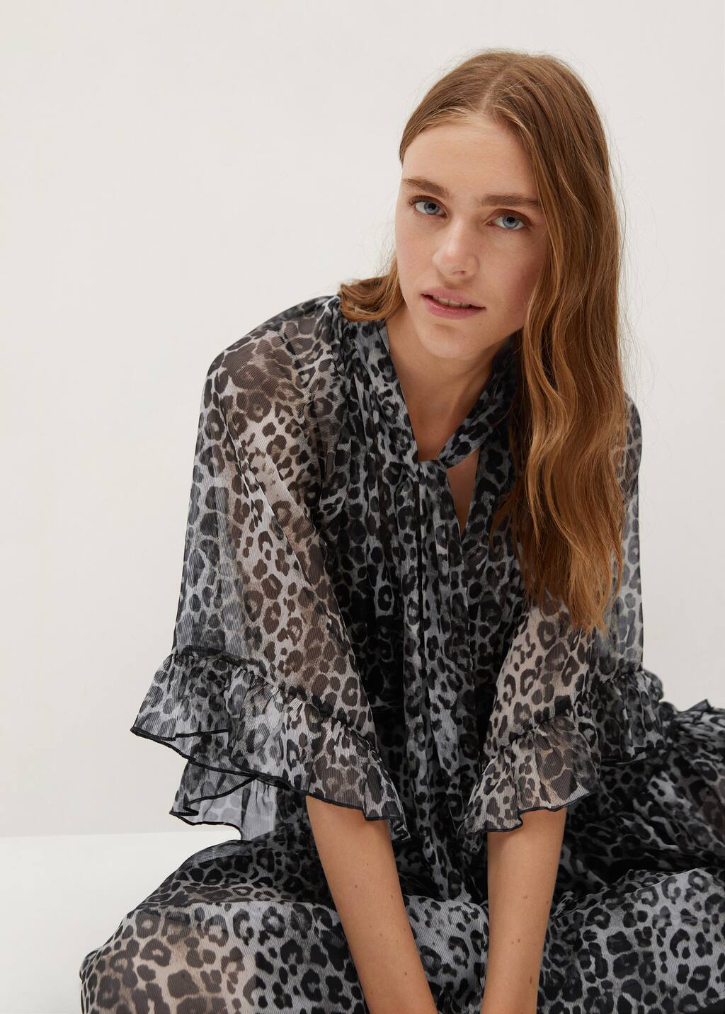 Mango Ruffled printed dress 77005964 99