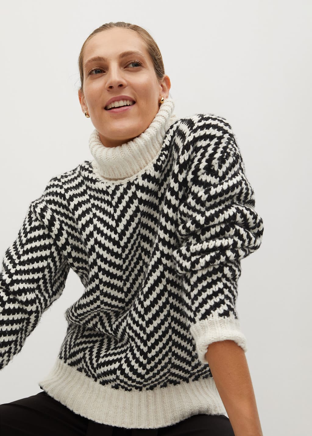 mango polo neck sweater