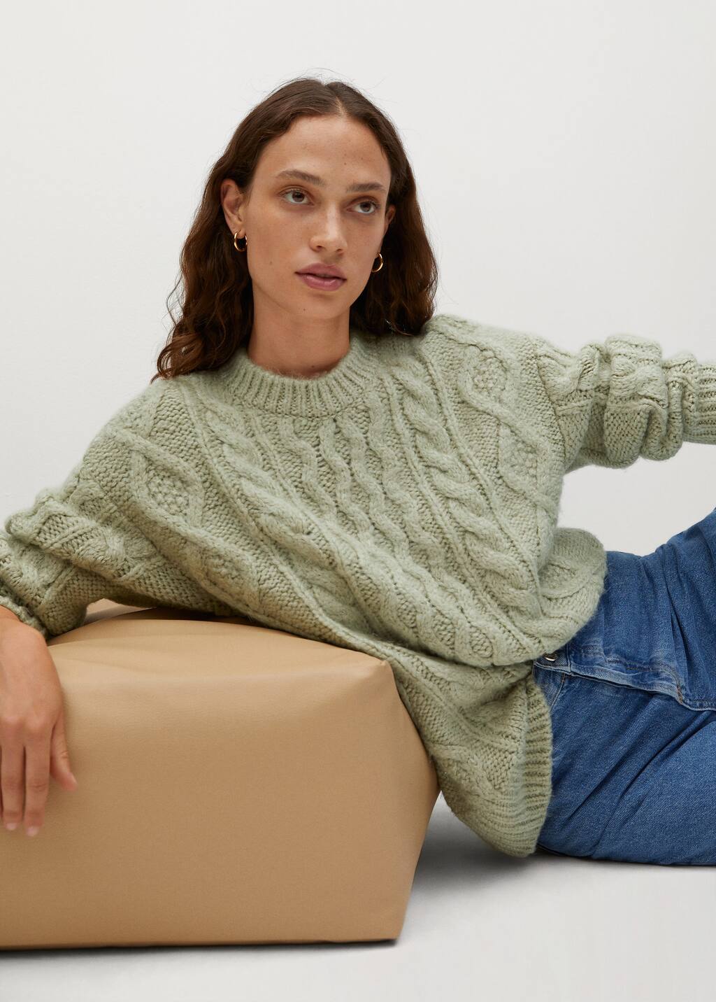 Mango Cableknit sweater 77007890 40