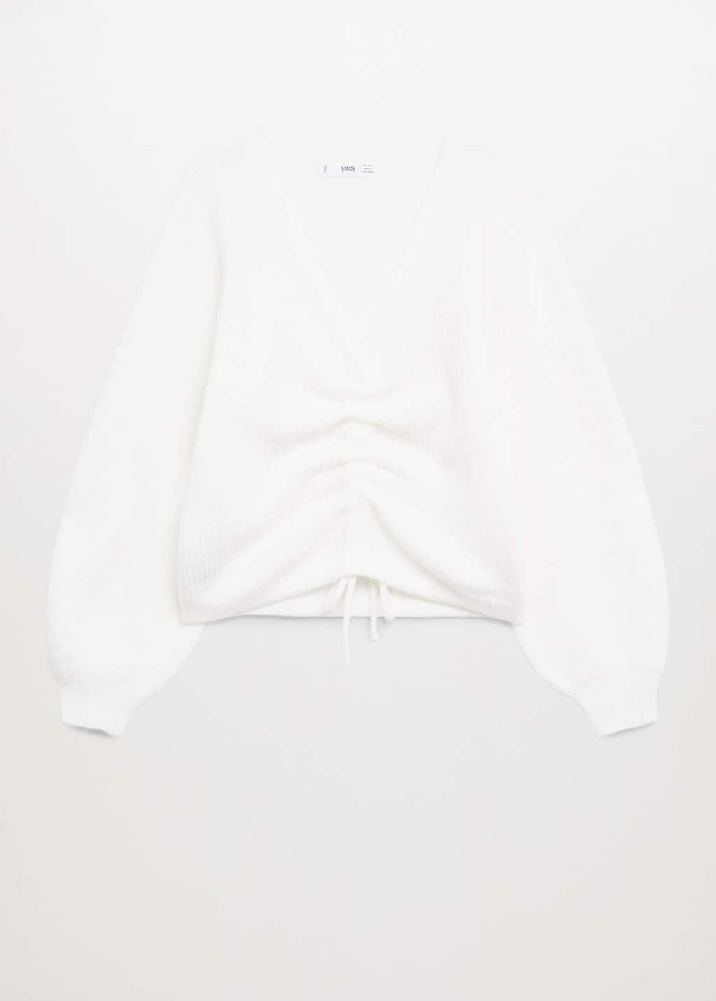 ruched pullover sweater