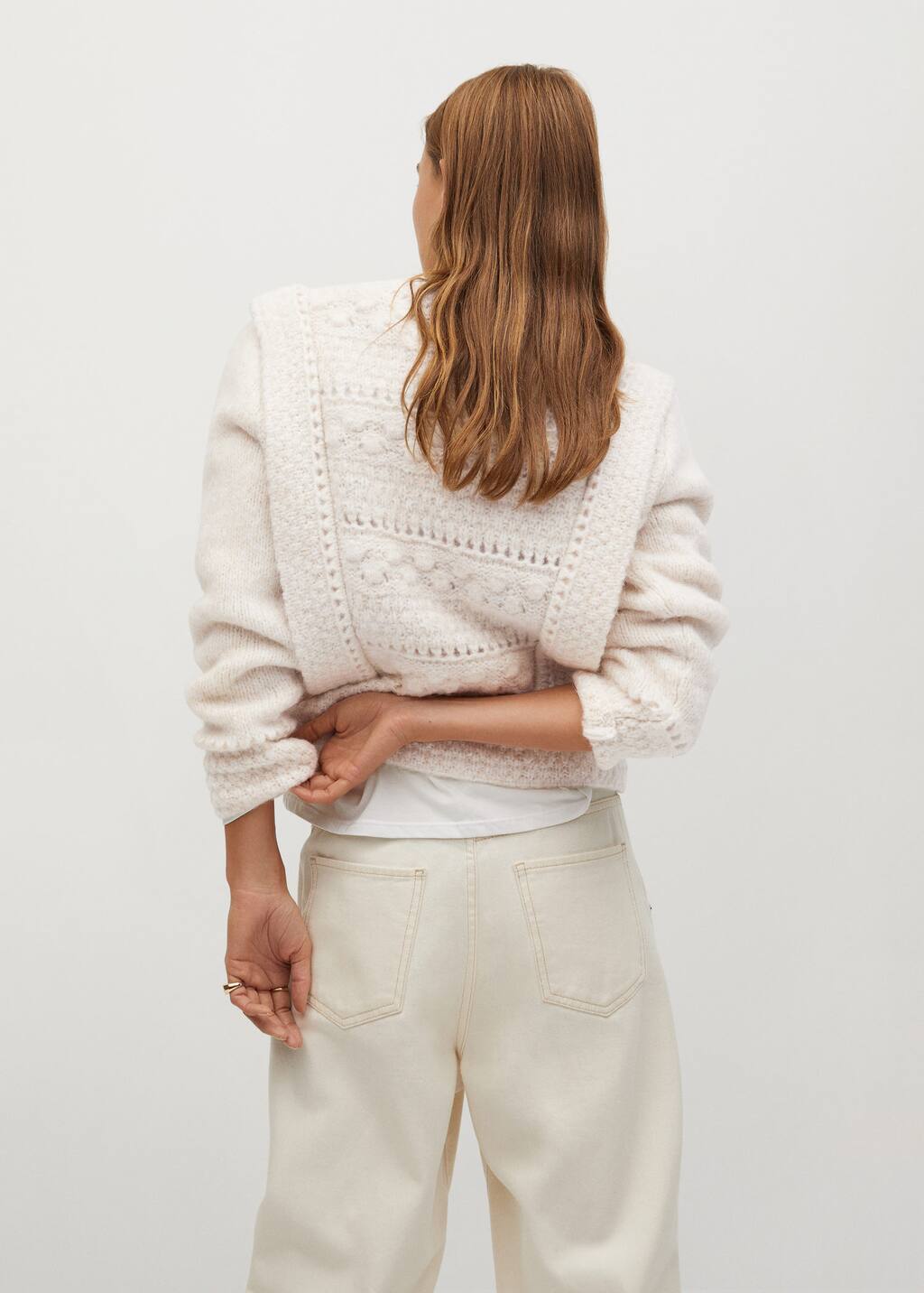 mango openwork knit sweater
