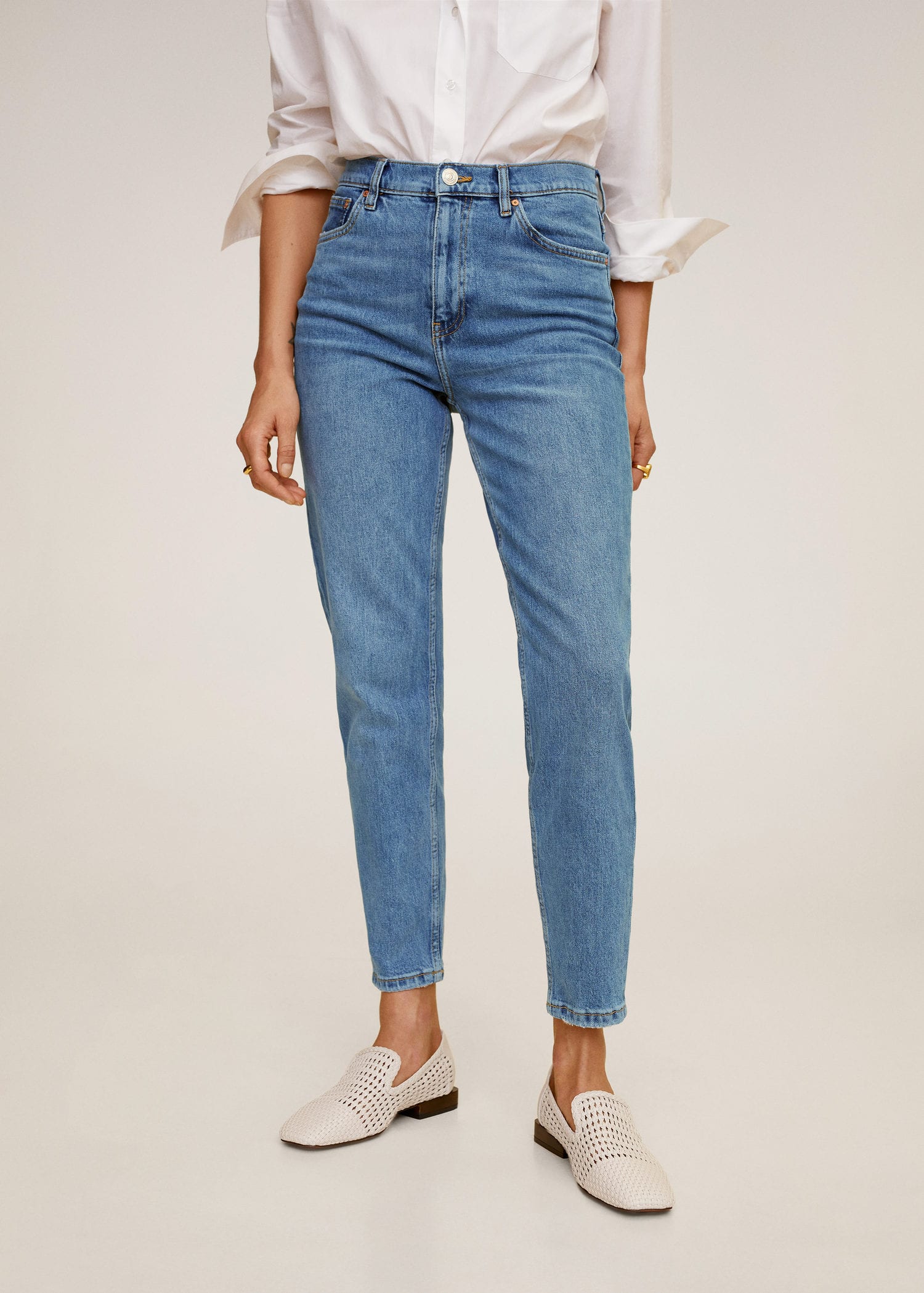 Mom Fit Jeans Women Mango Usa
