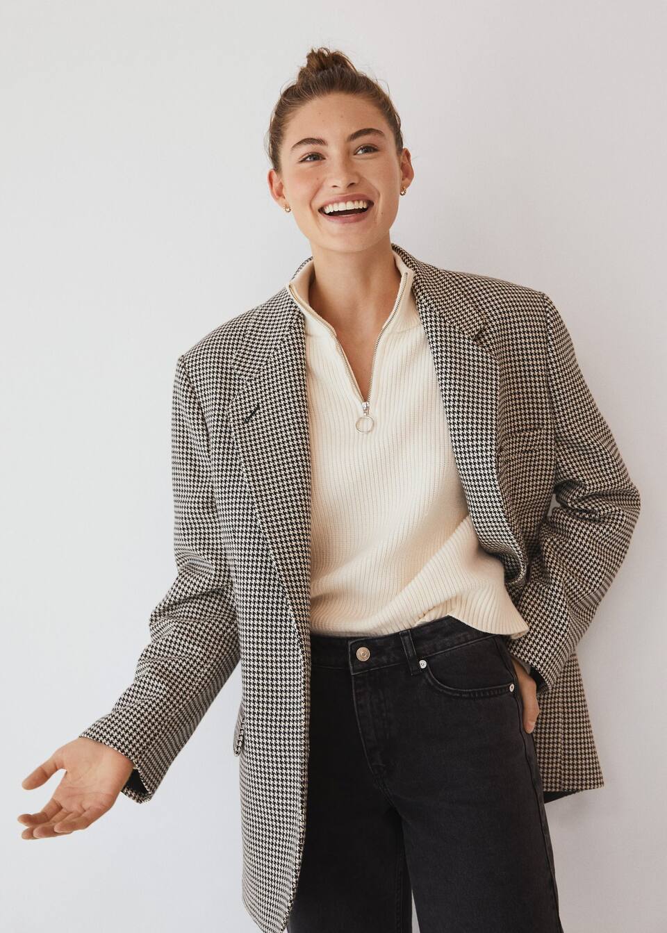 Mid Waist Culotte Jeans Woman Mango Finland