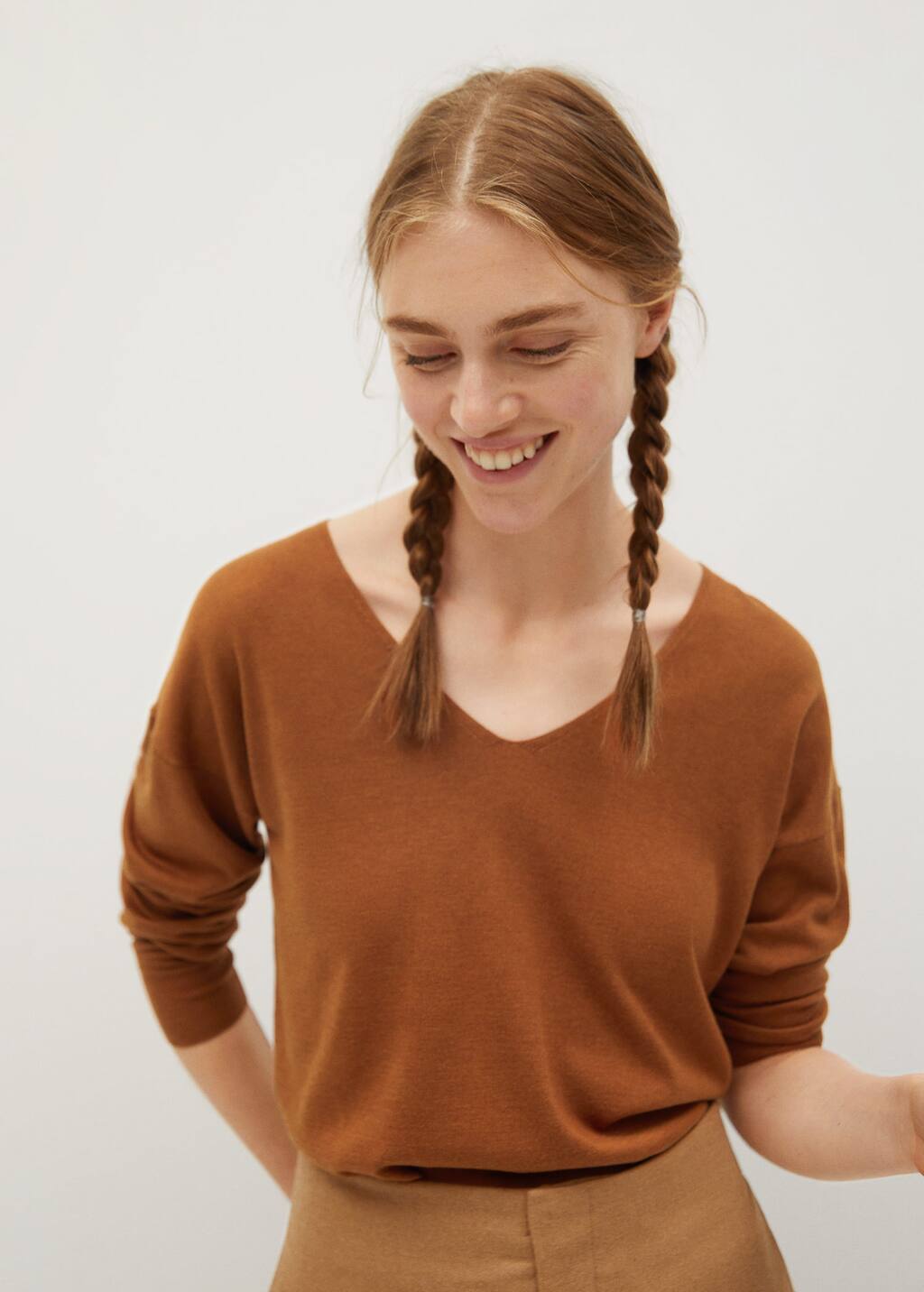 Jersey punto fino mango Clearance