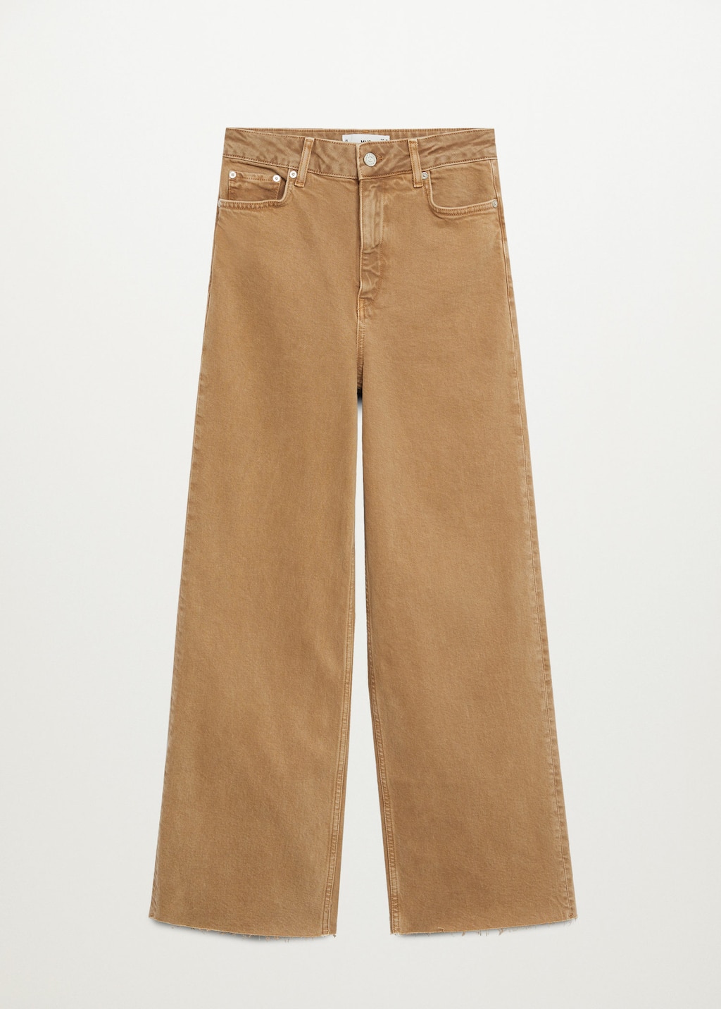 beige wide leg jeans