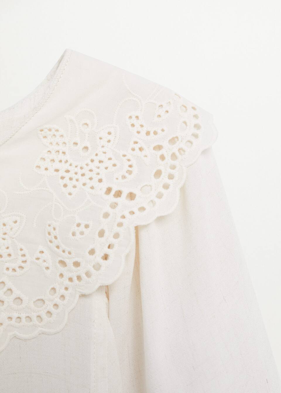 Double Baby Collar Blouse Woman Mango Finland Double Baby Collar Blouse Woman Mango Finland