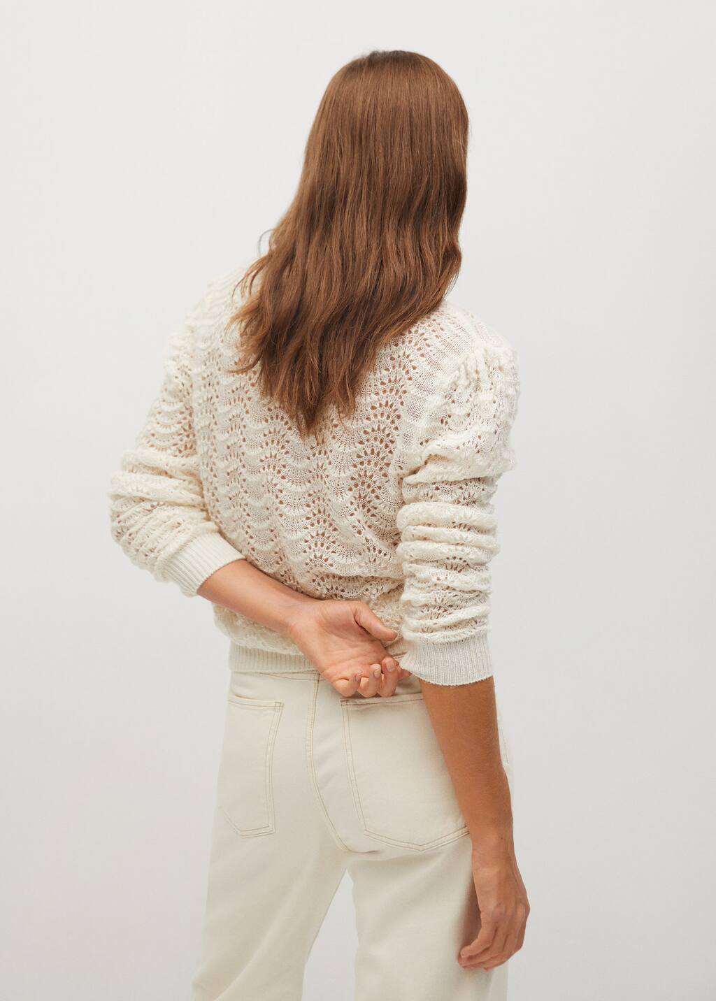mango openwork knit sweater