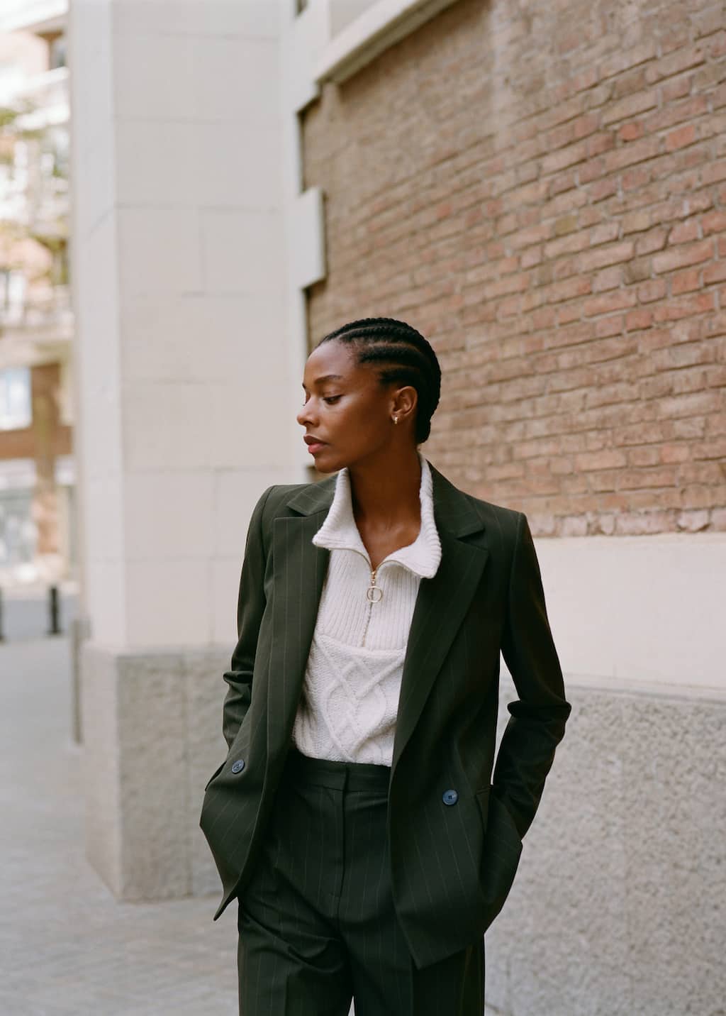 mango chunky knit gilet