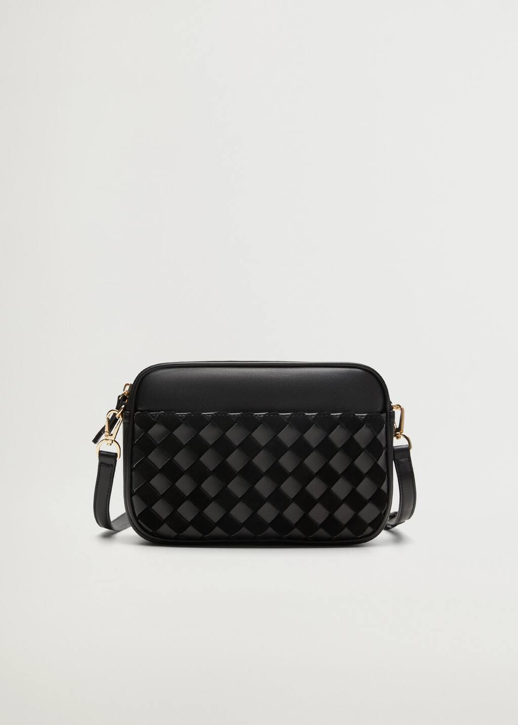 Flettet tversover veske Store størrelser | Violeta by Flettet veske design Damer | Mango Norge