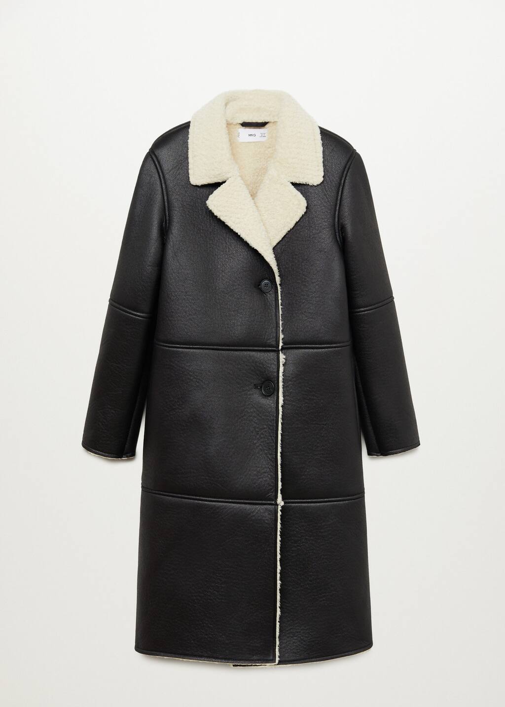 faux shearling jacket mango