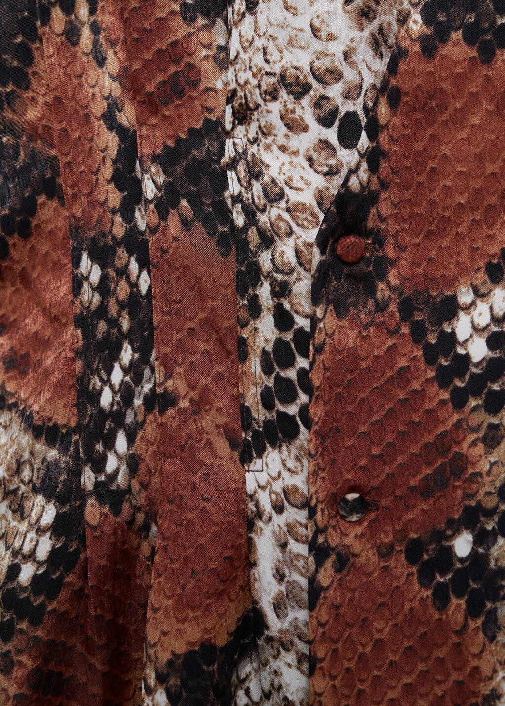 yilan derisi desenli uzun elbise