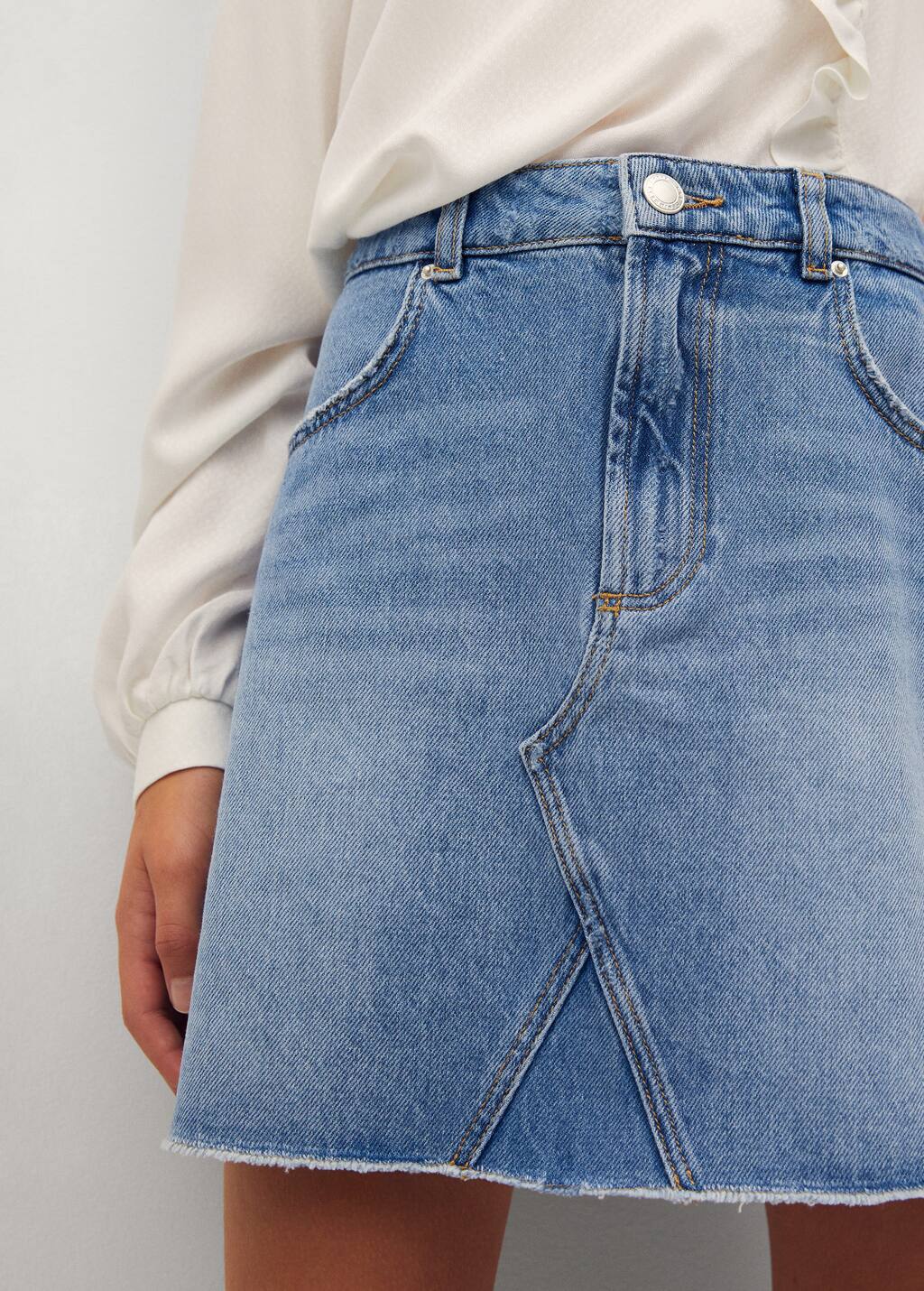 light denim skirt