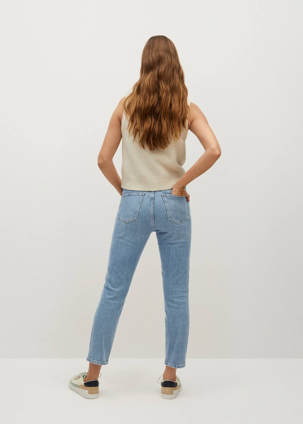 Mango Slim-fit high waist jeans. 3