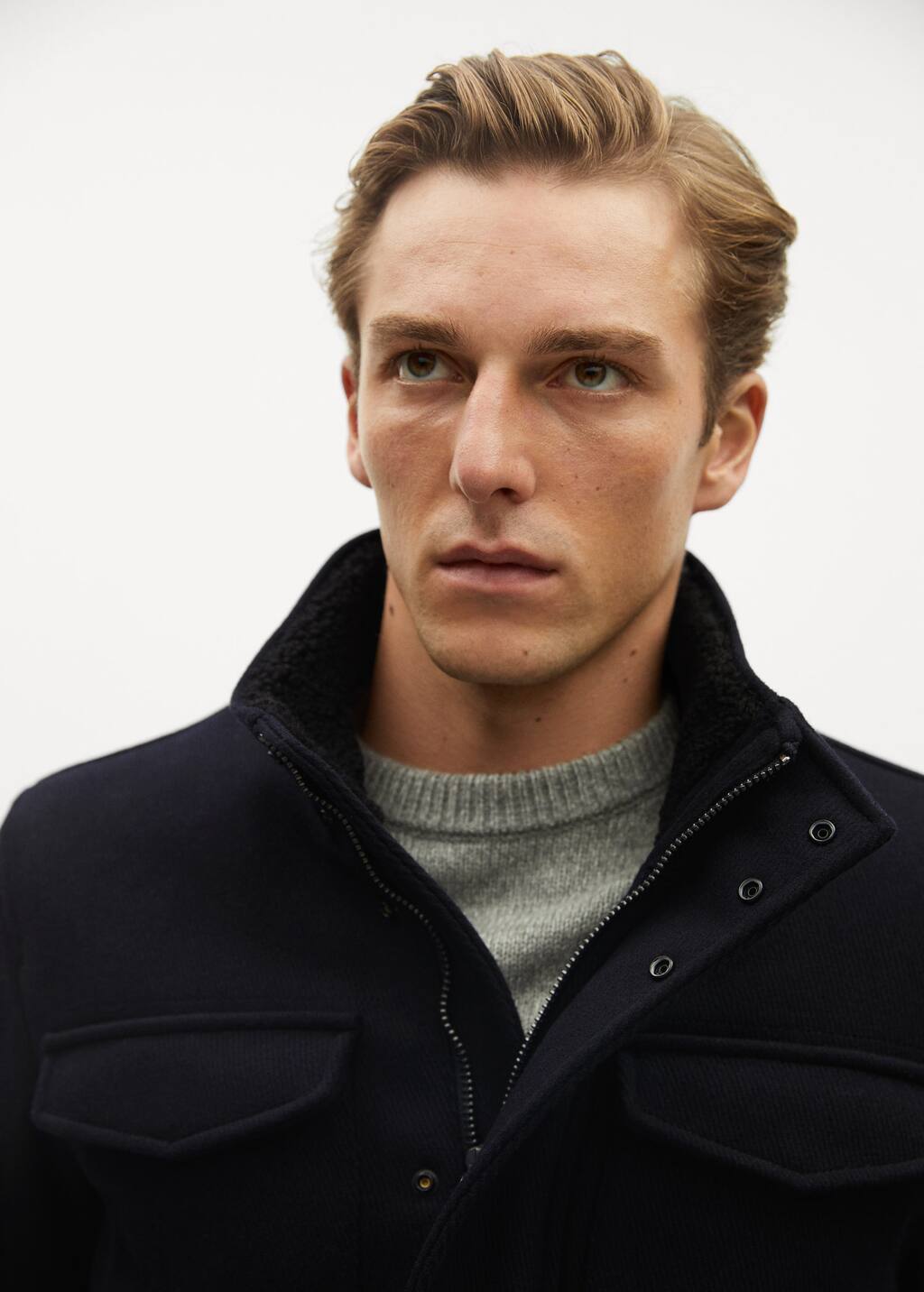 mango recycled wool coat