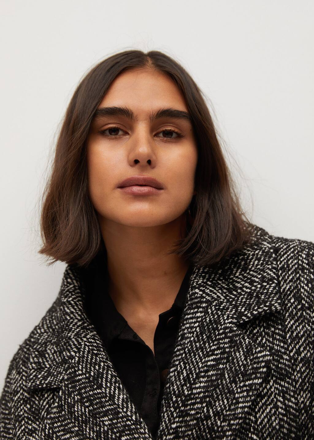 Mango Herringbone doublebreasted coat 77037609 99