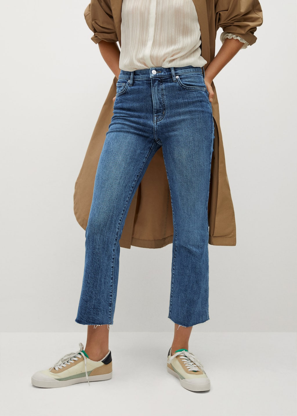 cropped flare jeans