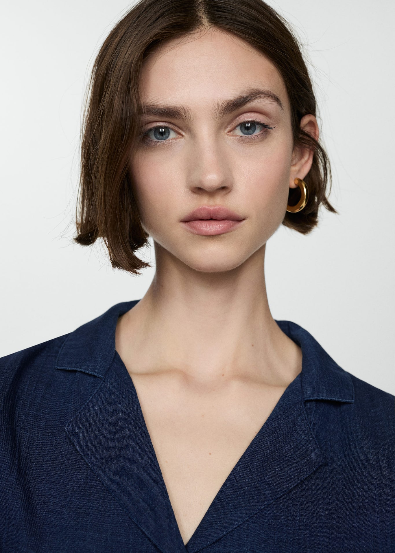 Camisa algodón manga corta Mujer Mango México