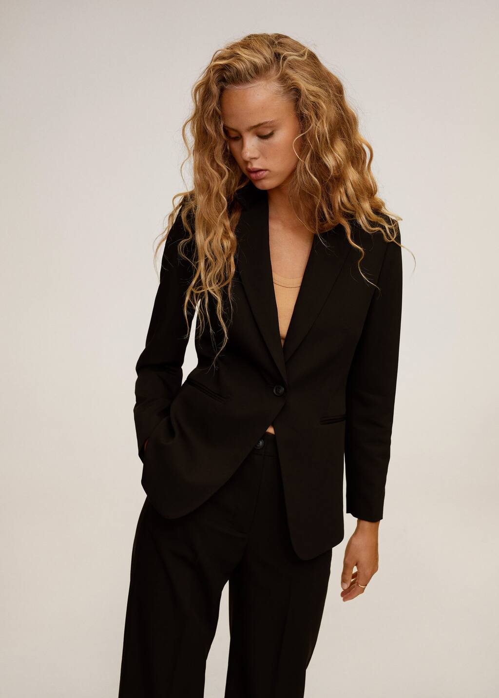 mango structured suit blazer
