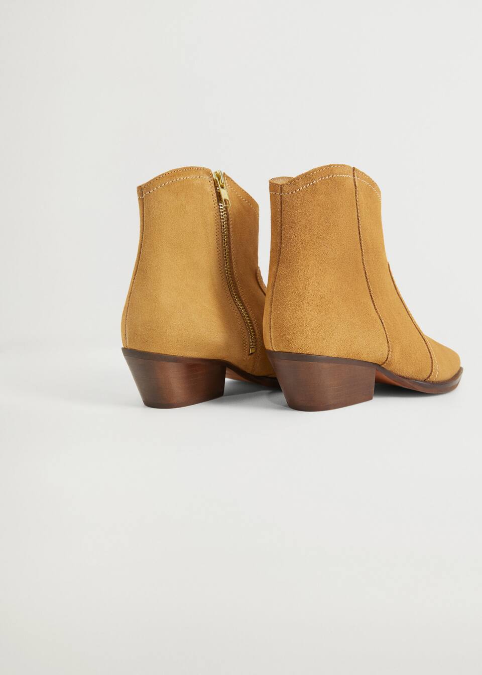 leather pointed ankle boots women