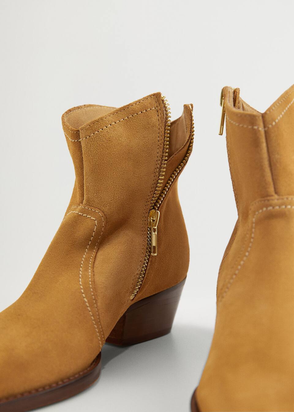 leather pointed ankle boots women