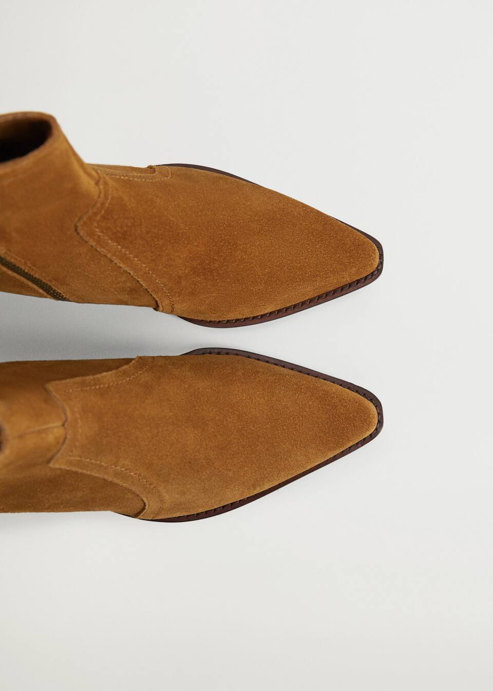 Leather Pointed Ankle Boots Woman Mango Malaysia