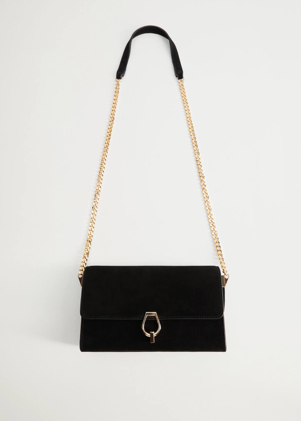 mango chain leather bolsa