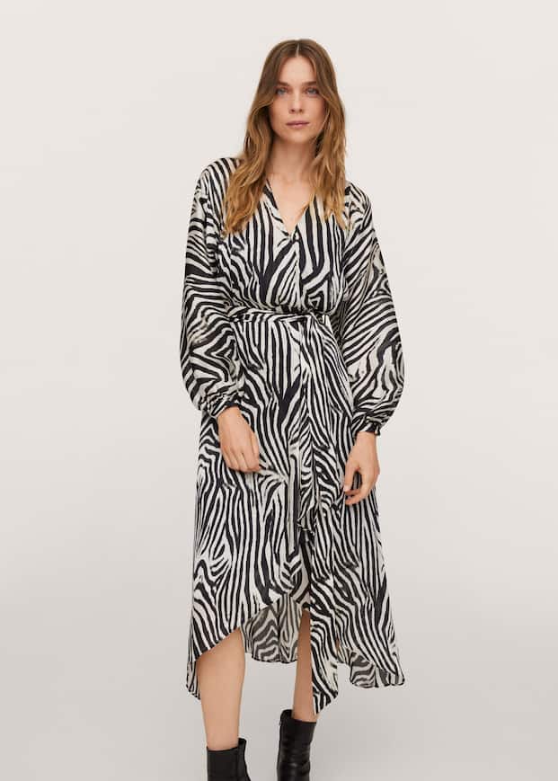 Zebra printed dress