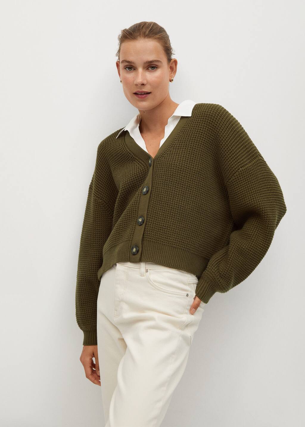 cotton blend cardigan