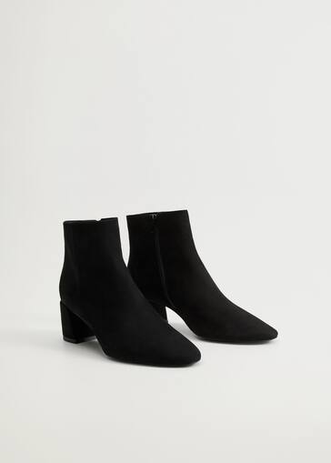 suede effect ankle boot