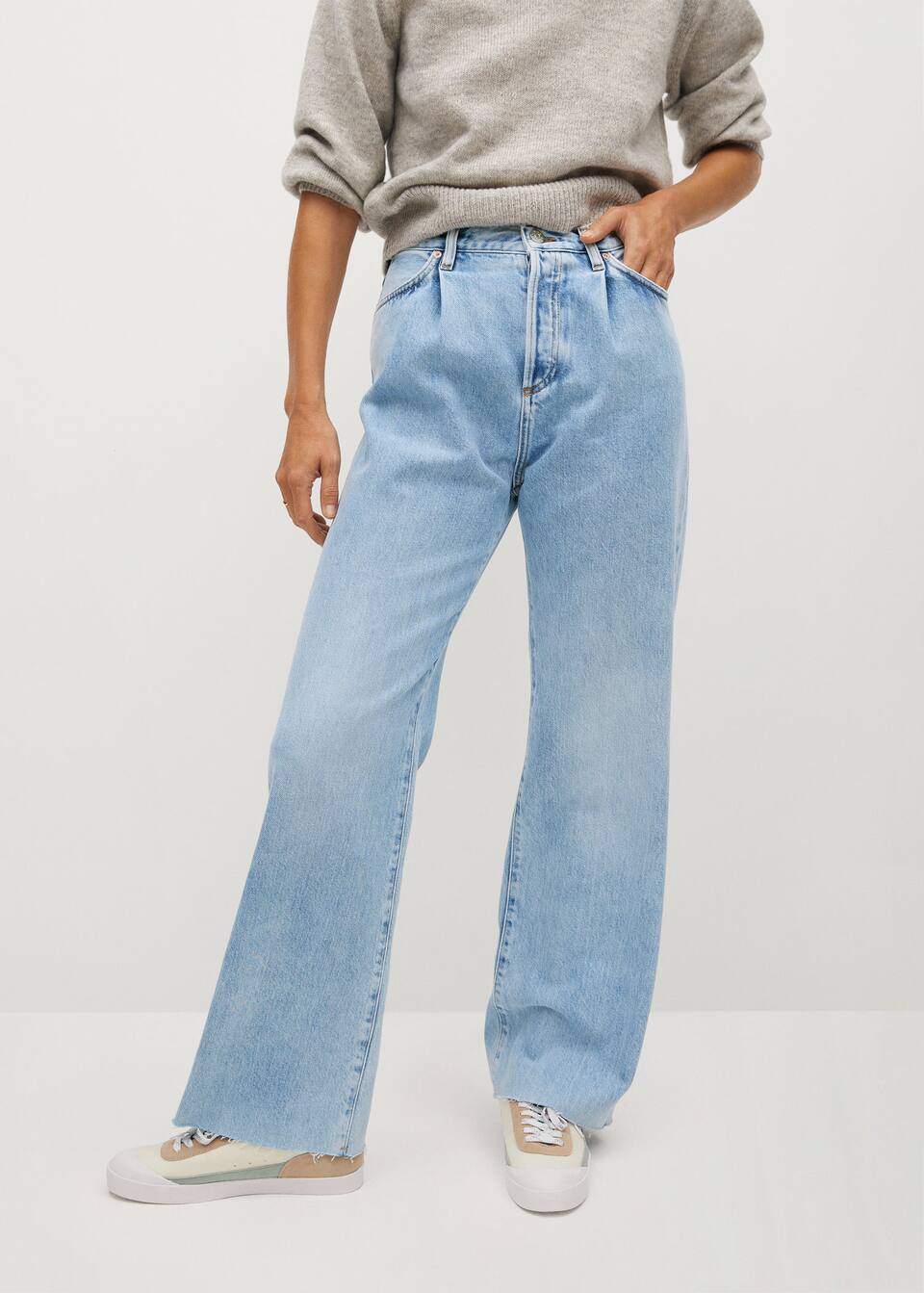 High Waist Culotte Jeans Dames Mango Belgie