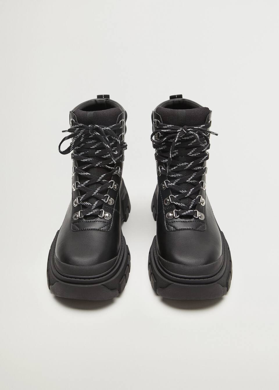 lace up mountain boots woman mango