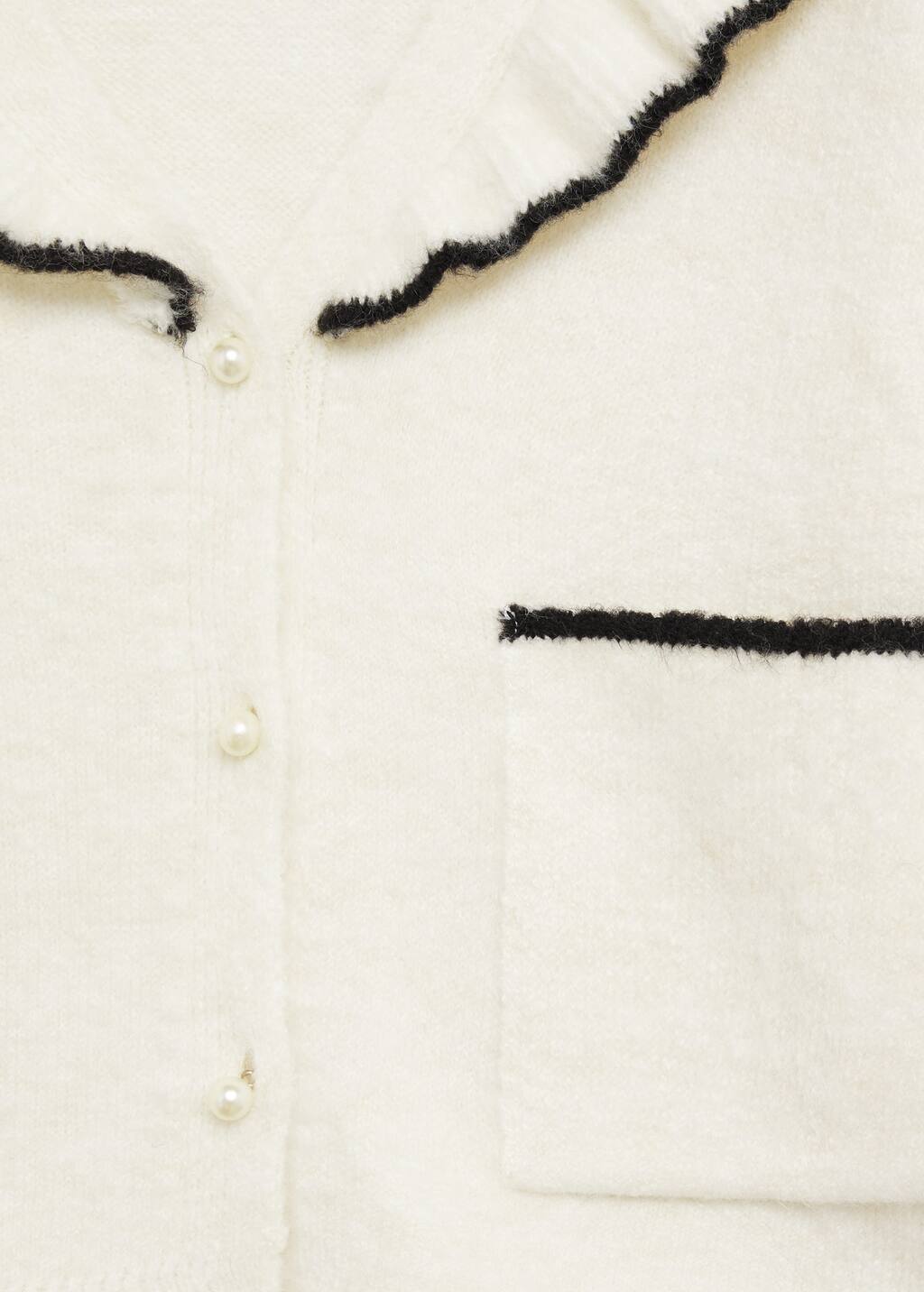 mango contrast edge cardigan