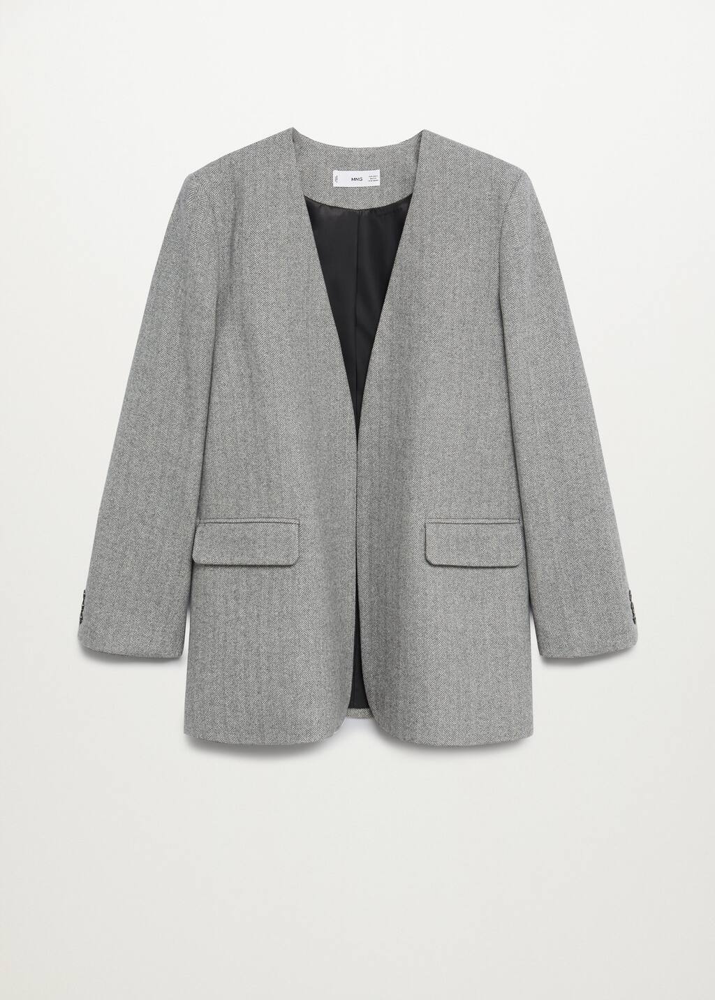 Mango Herringbone woolblend blazer 77047884 92
