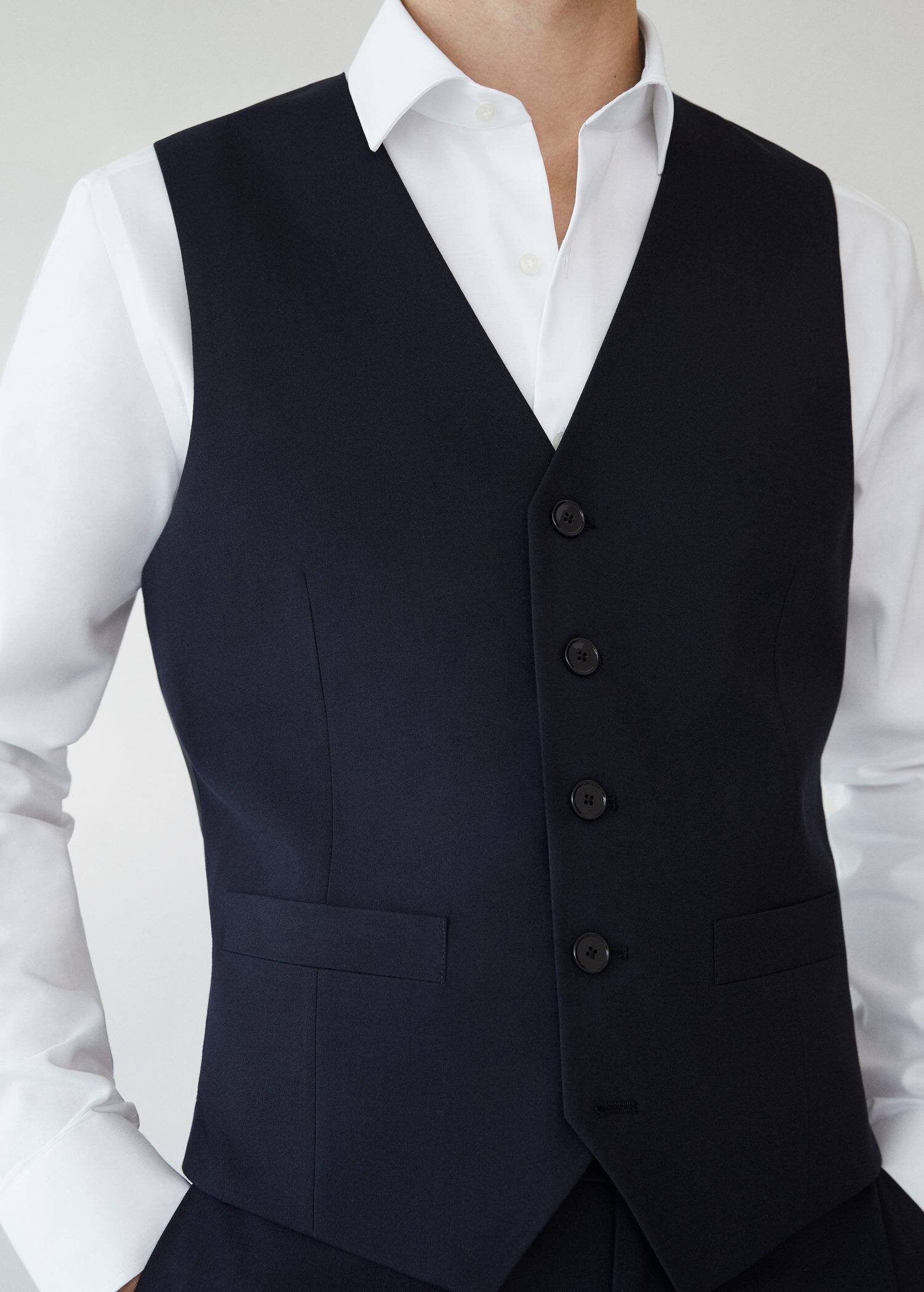 Slim Fit Suit Gilet Men Mango Man Usa