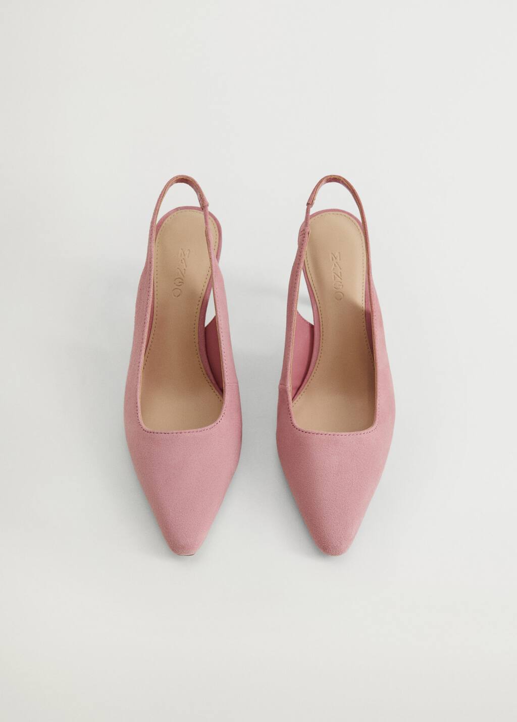 mango pointed toe leather shoes
