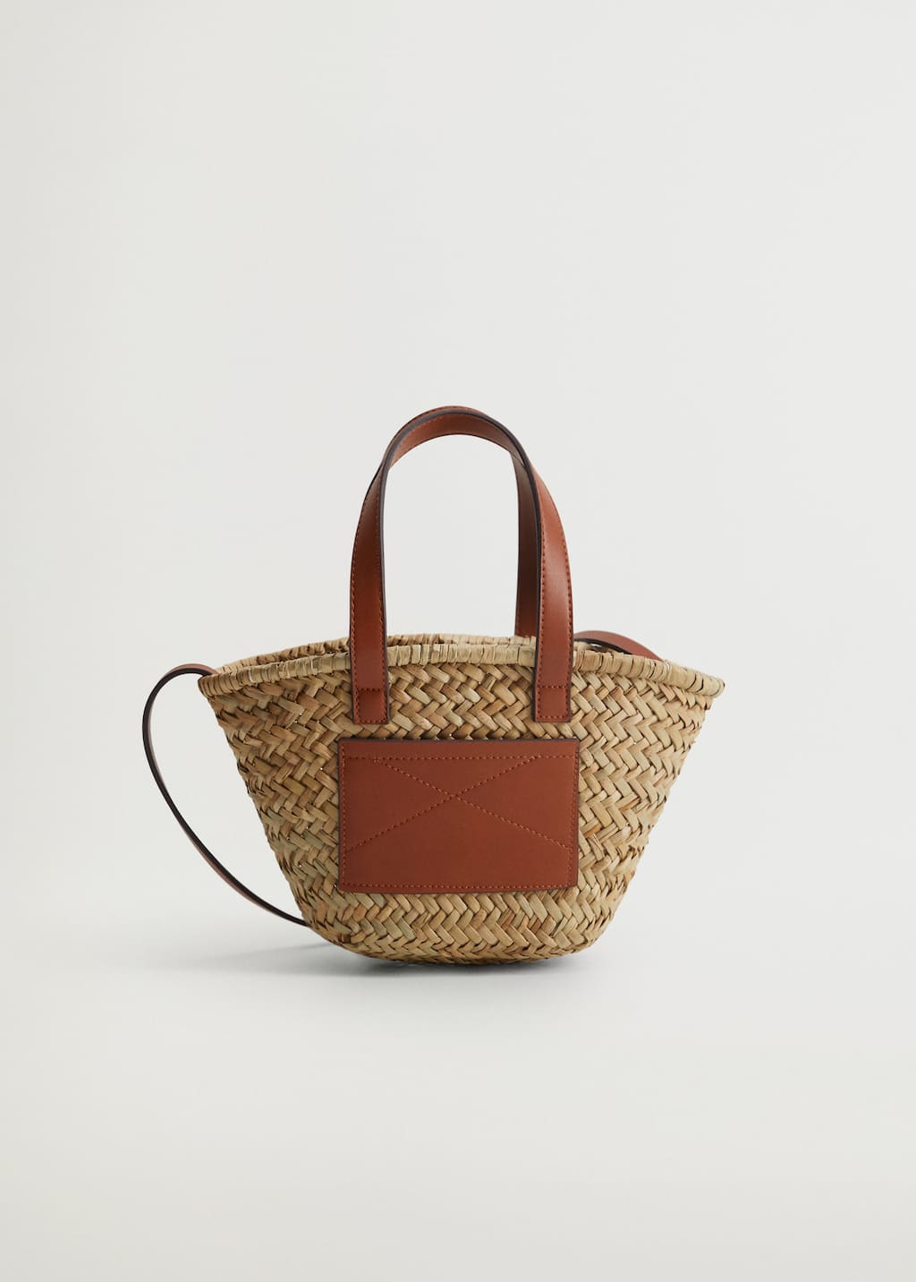 mango double strap basket bag