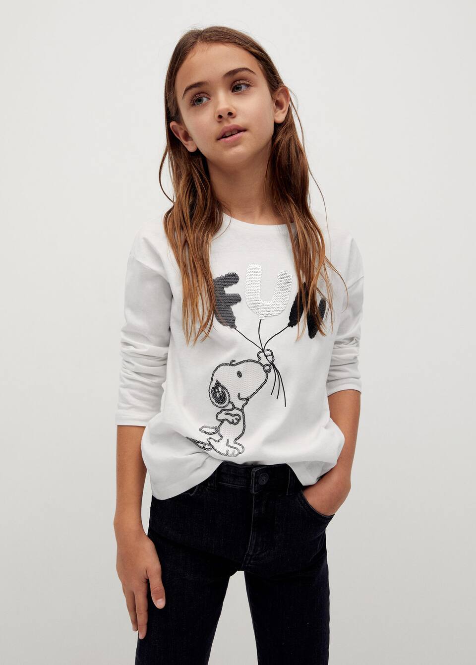 Langarmliges T Shirt Snoopy Madchen Mango Kids Osterreich