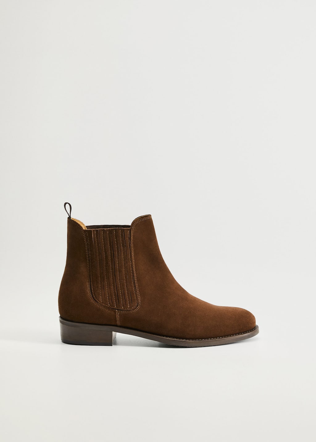 mango leather chelsea ankle boots