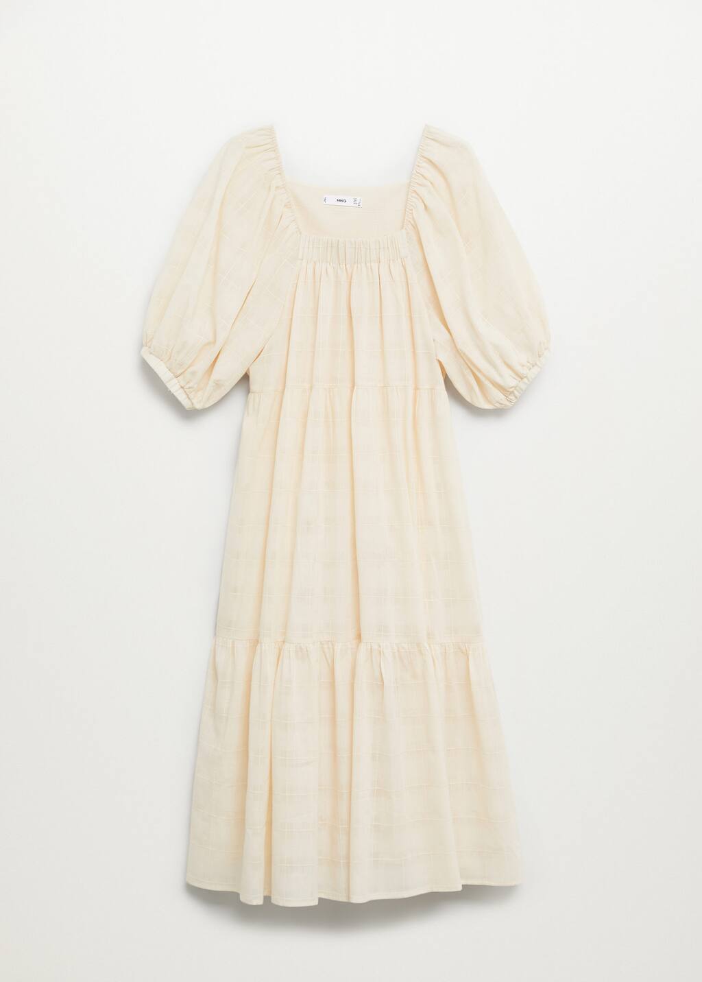mango puffed sleeve cotton dress