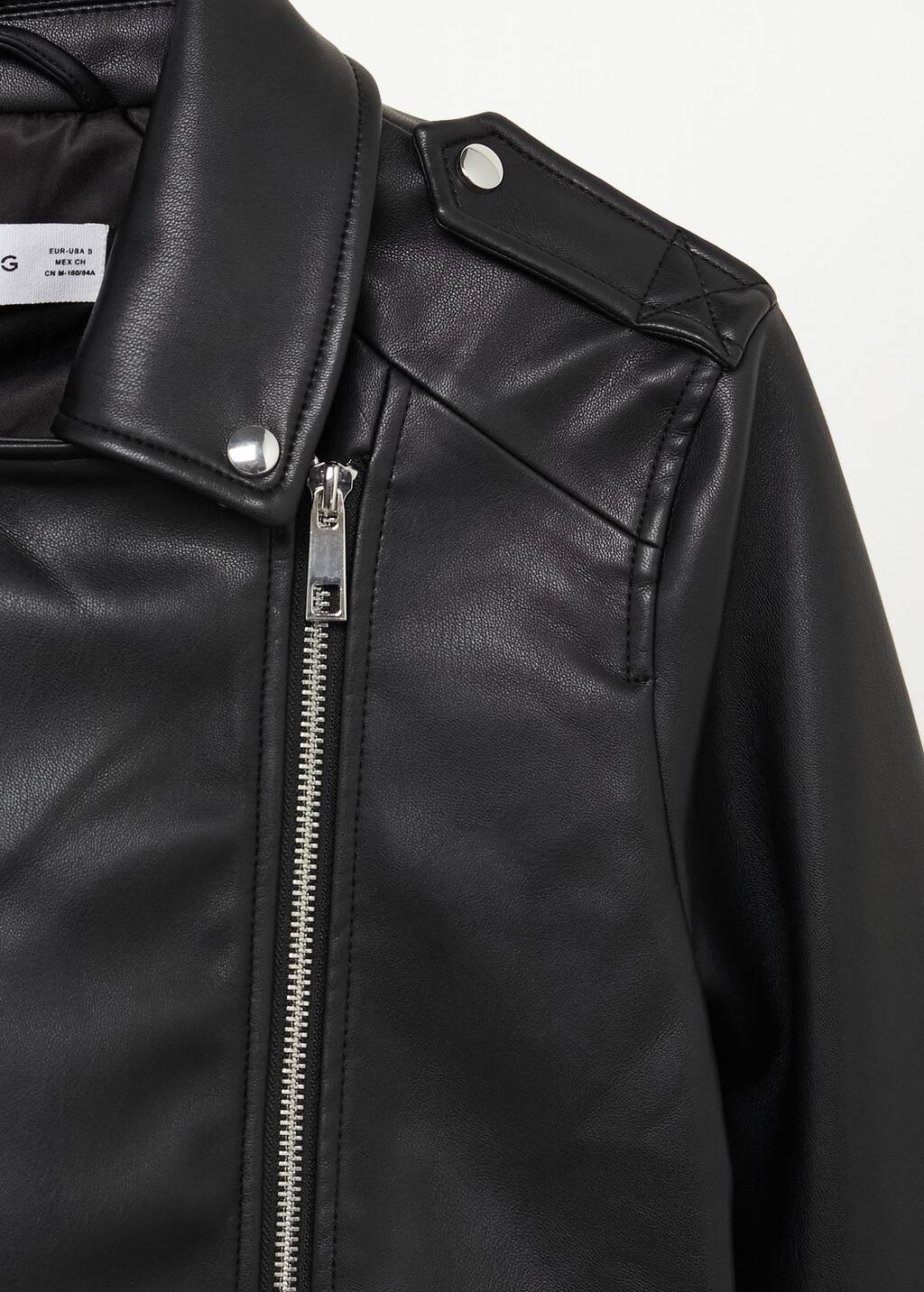 Mango Zipped biker jacket 77070551 99