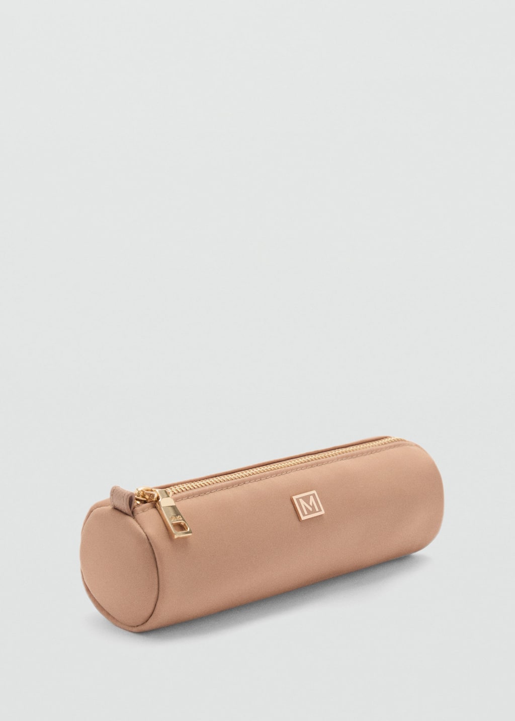 Logo zipped pencil case beige - Woman - One size - MANGO