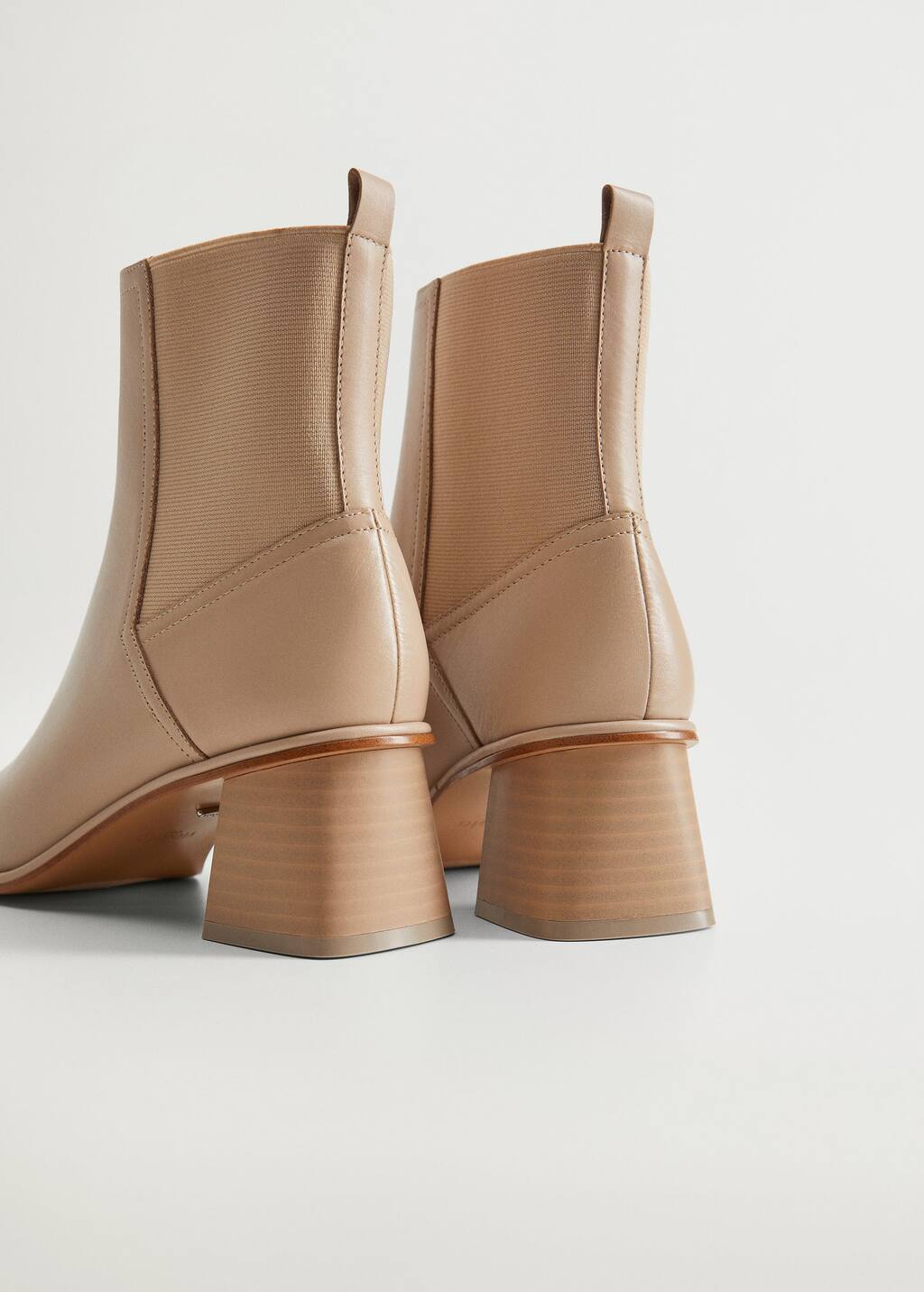 topuklu deri yarim bot