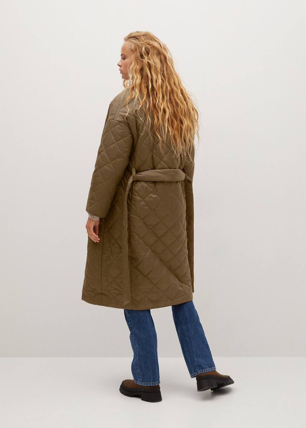 Belt Quilted Coat at Lori Francois blog