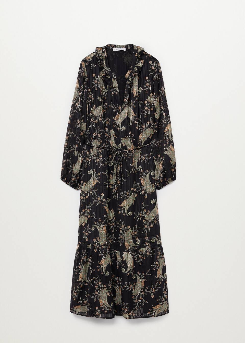 فستان طويل مطو المقاسات الكبيرة Violeta By Mango عمان