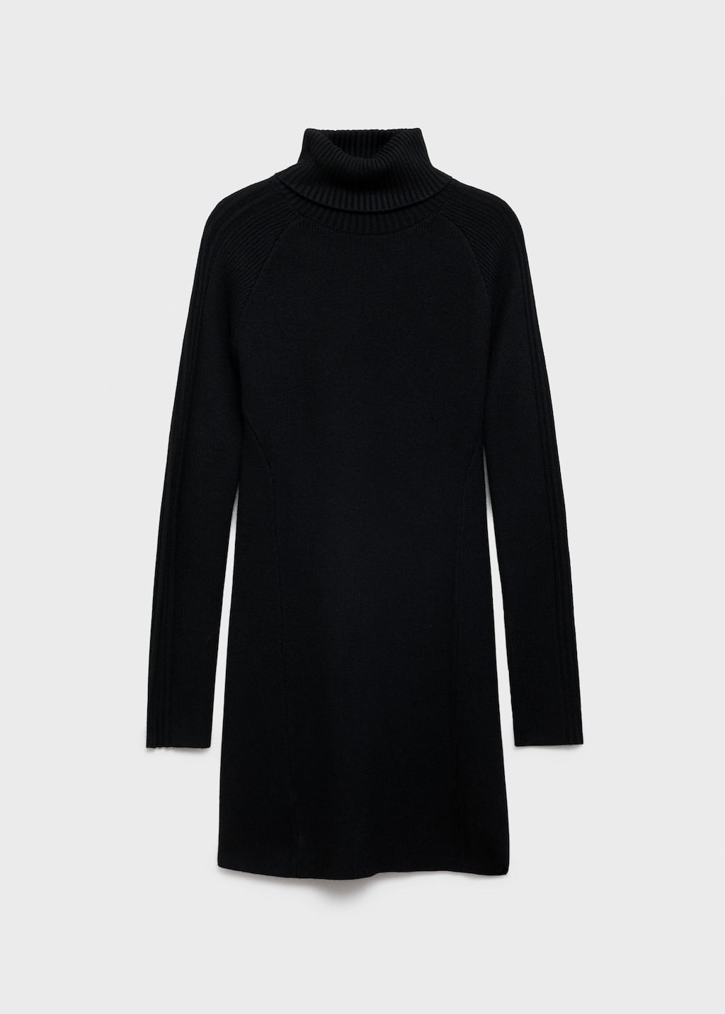 Short knitted turtleneck dress